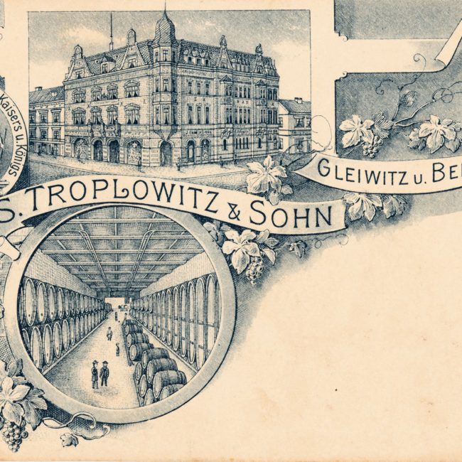 Pocztówka z reklamą firmy Troplowitz